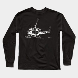 Bell UH-1 Iroquois (white) Long Sleeve T-Shirt